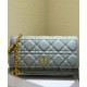 Fake Christian Dior Caro Belt Pouch With Chain Bag Gray Replica Replica Christian Dior Caro Belt Pouch With Chain Bag Gray