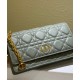 Fake Christian Dior Caro Belt Pouch With Chain Bag Gray Replica Replica Christian Dior Caro Belt Pouch With Chain Bag Gray