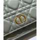 Fake Christian Dior Caro Belt Pouch With Chain Bag Gray Replica Replica Christian Dior Caro Belt Pouch With Chain Bag Gray