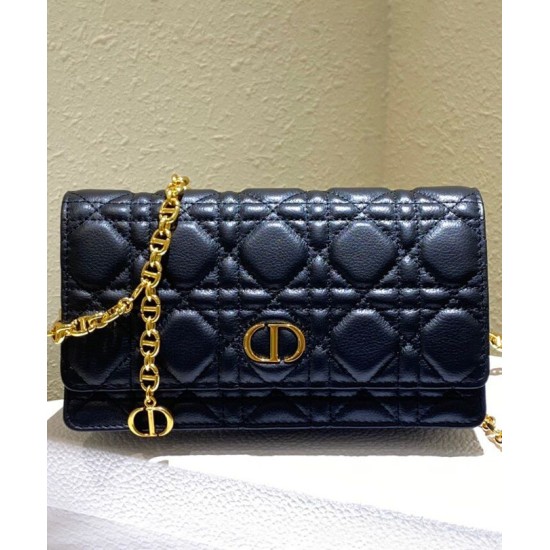 Replica Christian Dior Caro Belt Pouch With Chain Bag Black Fake Christian Dior Caro Belt Pouch With Chain Bag Black Replica
