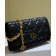 Replica Christian Dior Caro Belt Pouch With Chain Bag Black Fake Christian Dior Caro Belt Pouch With Chain Bag Black Replica