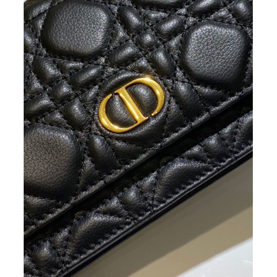 Replica Christian Dior Caro Belt Pouch With Chain Bag Black Fake Christian Dior Caro Belt Pouch With Chain Bag Black Replica