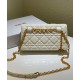 Replica Christian Dior Caro Belt Pouch With Chain Bag Cream Replica Christian Dior Caro Belt Pouch With Chain Bag Cream