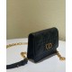 Fake Christian Dior Mini Caro Pouch With Chain Black Replica Replica Christian Dior Mini Caro Pouch With Chain Black