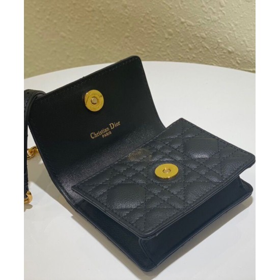 Fake Christian Dior Mini Caro Pouch With Chain Black Replica Replica Christian Dior Mini Caro Pouch With Chain Black