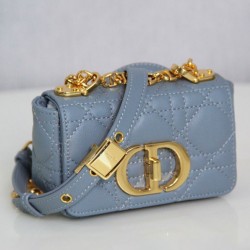 Replica Christian Dior Micro Dior Caro Bag Blue