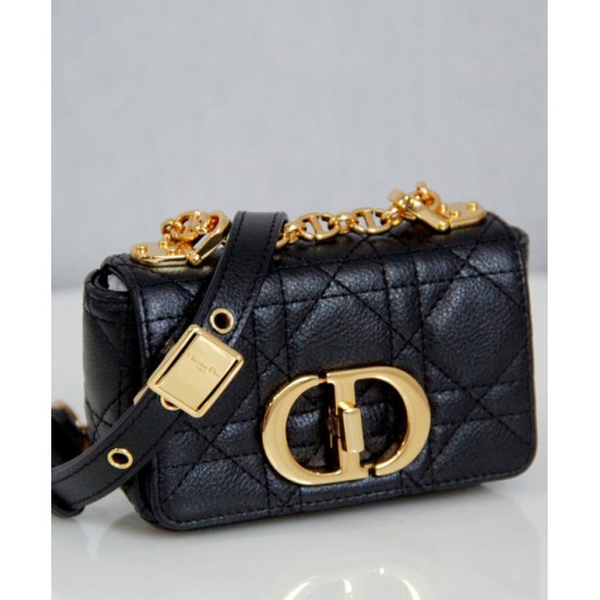 Replica Christian Dior Micro Dior Caro Bag Black Replica Christian Dior Micro Dior Caro Bag Black