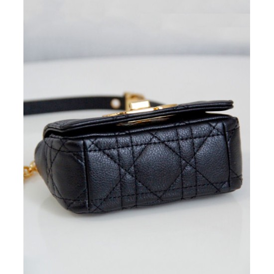Replica Christian Dior Micro Dior Caro Bag Black Replica Christian Dior Micro Dior Caro Bag Black