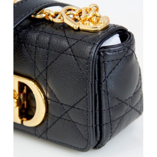 Replica Christian Dior Micro Dior Caro Bag Black Replica Christian Dior Micro Dior Caro Bag Black