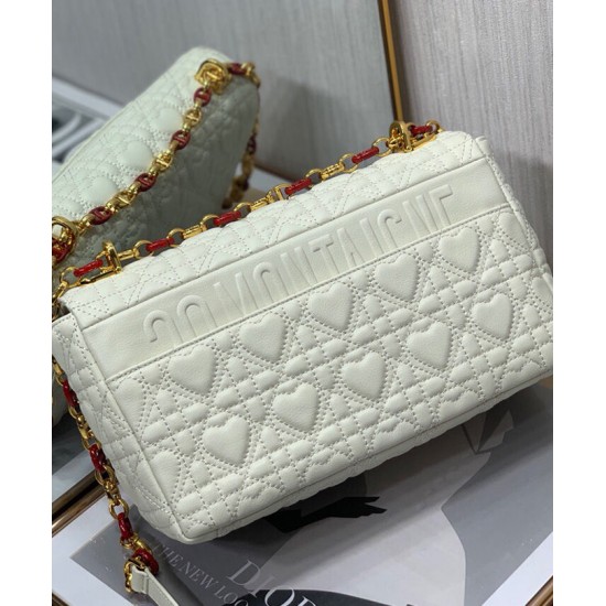 Replica Christian Dior Medium Dioramour Dior Caro Bag White Fake Christian Dior Medium Dioramour Dior Caro Bag White Replica