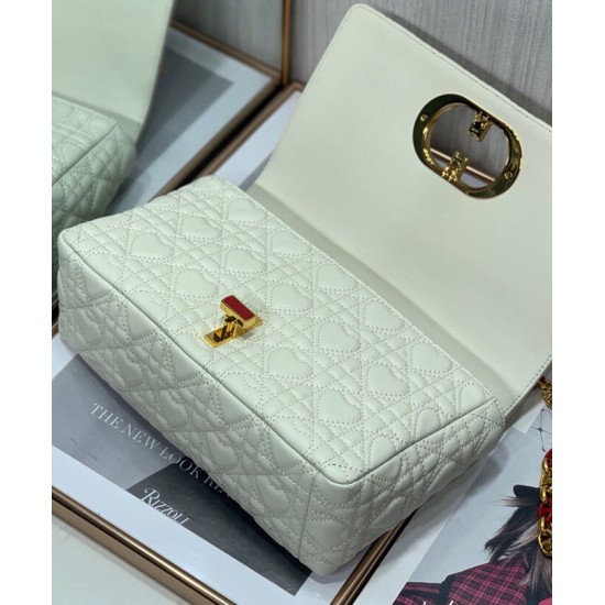 Replica Christian Dior Medium Dioramour Dior Caro Bag White Fake Christian Dior Medium Dioramour Dior Caro Bag White Replica
