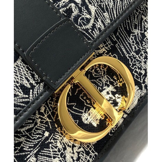 Replica Christian Dior 30 Montaigne Bag Dark Blue Replica Christian Dior 30 Montaigne Bag Dark Blue