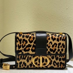Replica Christian Dior 30 Montaigne Bag Multicolor Mizza Pony-Hair Calfskin Coffee