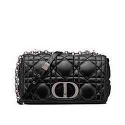 Replica Christian Dior Medium Dior Caro Bag Black