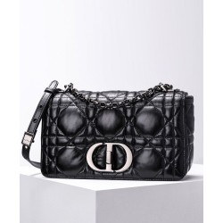 Replica Christian Dior Medium Dior Caro Bag Black Replica Christian Dior Medium Dior Caro Bag Black