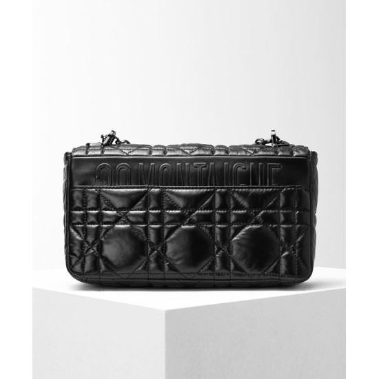 Replica Christian Dior Medium Dior Caro Bag Black Replica Christian Dior Medium Dior Caro Bag Black