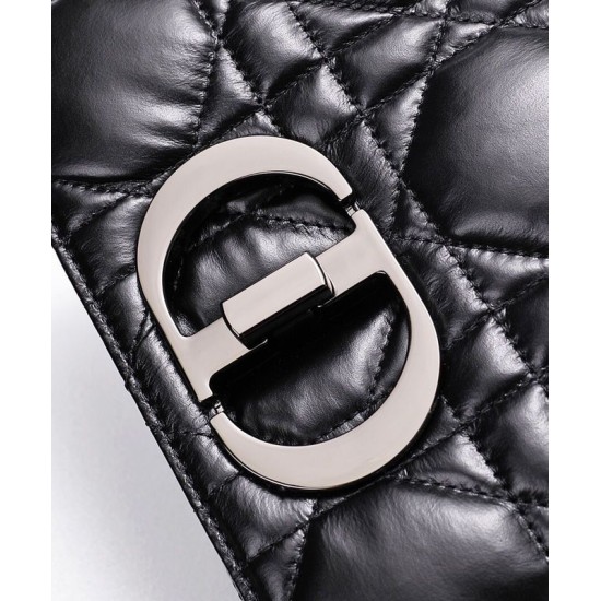 Replica Christian Dior Medium Dior Caro Bag Black Replica Christian Dior Medium Dior Caro Bag Black
