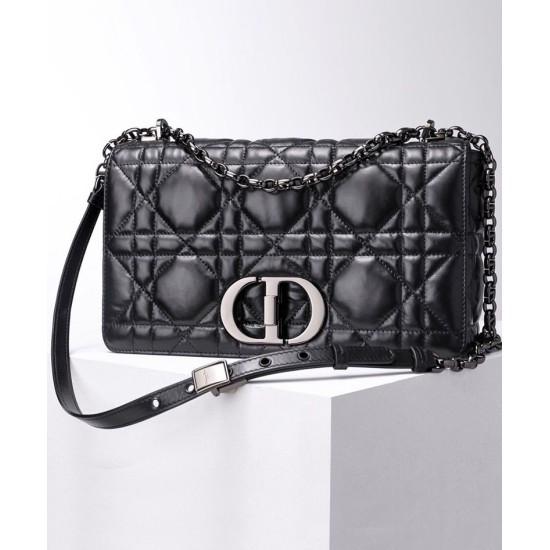 Replica Christian Dior Large Dior Caro Bag Black Replica Christian Dior Large Dior Caro Bag Black