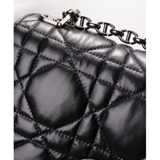 Replica Christian Dior Large Dior Caro Bag Black Replica Christian Dior Large Dior Caro Bag Black