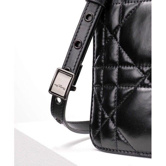 Replica Christian Dior Large Dior Caro Bag Black Replica Christian Dior Large Dior Caro Bag Black