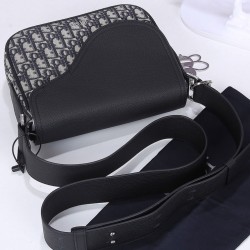 Fake Christian Dior Mini Saddle Messenger Bag Dark Blue Replica