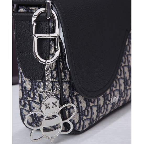 Replica Christian Dior Mini Saddle Messenger Bag Dark Blue Fake Christian Dior Mini Saddle Messenger Bag Dark Blue Replica