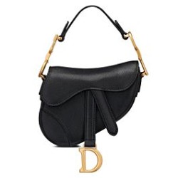 Fake Christian Dior Micro Saddle Bag Black Replica