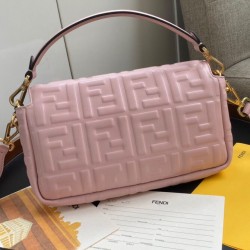 Fake Baguette Leather Bag 8BR600 Pink Replica Replica Baguette Leather Bag 8BR600 Pink