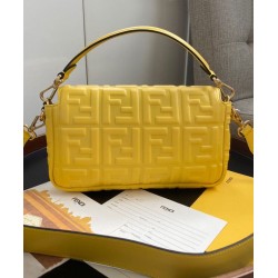 Replica Baguette Leather Bag 8BR600 Yellow Replica Baguette Leather Bag 8BR600 Yellow