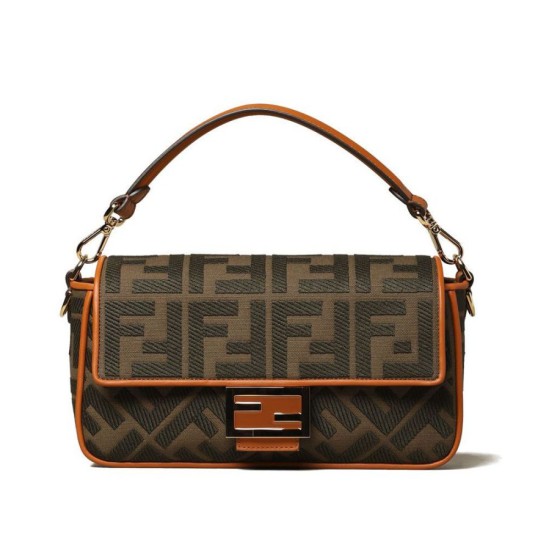 Replica Baguette FF Canvas Bag 8BR600 Coffee Replica Baguette FF Canvas Bag 8BR600 Coffee