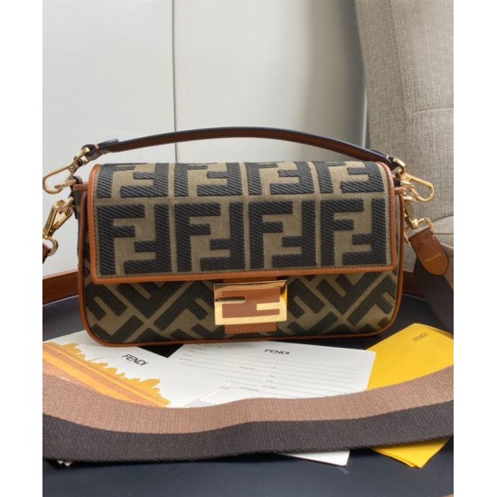 Replica Baguette FF Canvas Bag 8BR600 Coffee Replica Baguette FF Canvas Bag 8BR600 Coffee