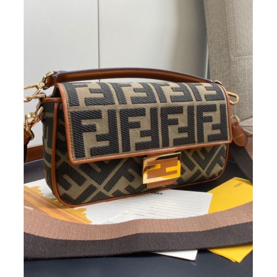 Replica Baguette FF Canvas Bag 8BR600 Coffee Replica Baguette FF Canvas Bag 8BR600 Coffee