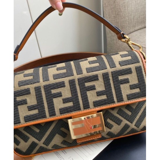 Replica Baguette FF Canvas Bag 8BR600 Coffee Replica Baguette FF Canvas Bag 8BR600 Coffee