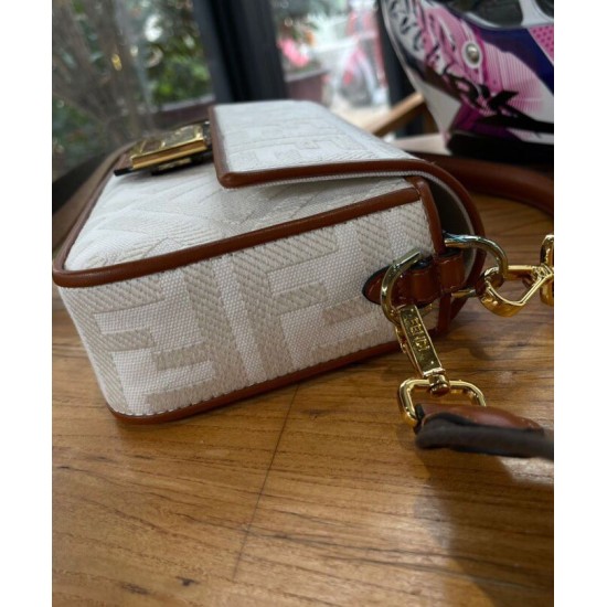 Replica Baguette FF Canvas Bag 8BR600 Cream Replica Baguette FF Canvas Bag 8BR600 Cream