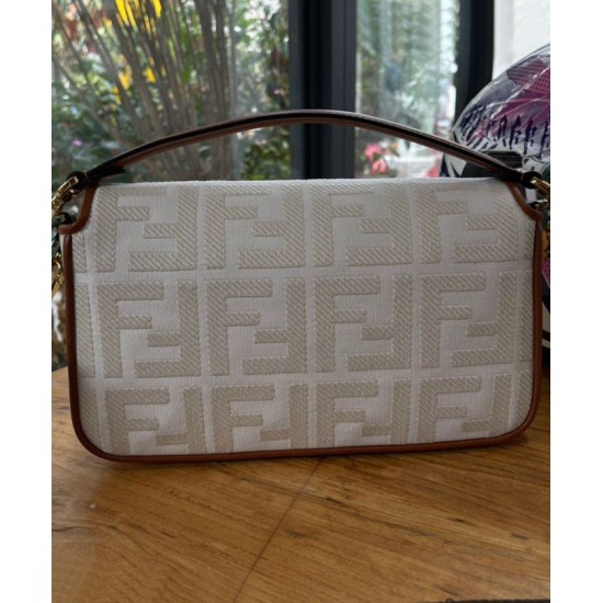 Replica Baguette FF Canvas Bag 8BR600 Cream Replica Baguette FF Canvas Bag 8BR600 Cream