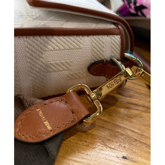 Replica Baguette FF Canvas Bag 8BR600 Cream Replica Baguette FF Canvas Bag 8BR600 Cream