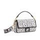Fake Nappa Leather FF Print Bag Black Replica Replica Nappa Leather FF Print Bag Black