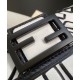 Fake Nappa Leather FF Print Bag Black Replica Replica Nappa Leather FF Print Bag Black