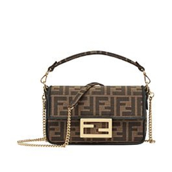 Replica Mini Baguette Fabric Bag 8BS0171 Coffee Fake Mini Baguette Fabric Bag 8BS0171 Coffee Replica