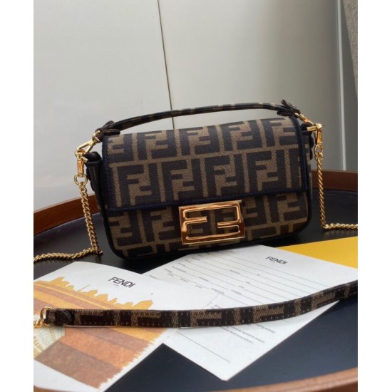 Replica Mini Baguette Fabric Bag 8BS0171 Coffee Fake Mini Baguette Fabric Bag 8BS0171 Coffee Replica