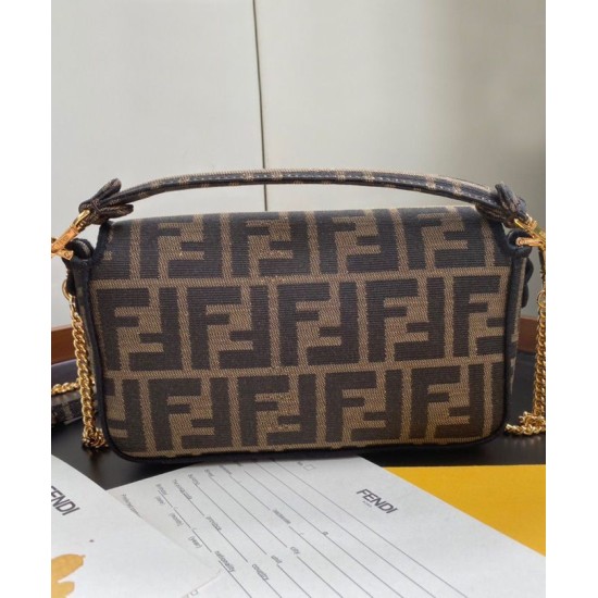 Replica Mini Baguette Fabric Bag 8BS0171 Coffee Fake Mini Baguette Fabric Bag 8BS0171 Coffee Replica