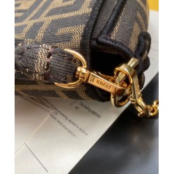 Replica Mini Baguette Fabric Bag 8BS0171 Coffee Fake Mini Baguette Fabric Bag 8BS0171 Coffee Replica