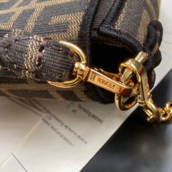 Fake Mini Baguette Fabric Bag 8BS0171 Coffee Replica