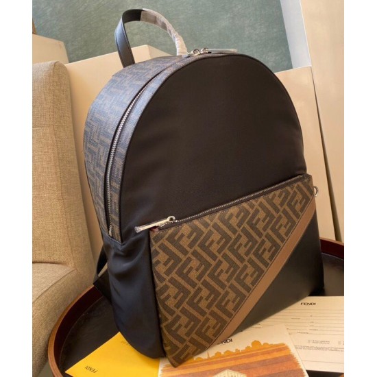 Fake Nylon Backpack 7VZ042 Coffee Replica Fake Nylon Backpack 7VZ042 Coffee Replica