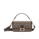 Fake Baguette Embroidered FF Fabric Bag 8BR6008 Dark Coffee Replica Replica Baguette Embroidered FF Fabric Bag 8BR6008 Dark Coffee