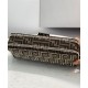 Fake Baguette Embroidered FF Fabric Bag 8BR6008 Dark Coffee Replica Replica Baguette Embroidered FF Fabric Bag 8BR6008 Dark Coffee