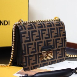 Fake Kan I Small Leather Bag 8M0417 Coffee Replica