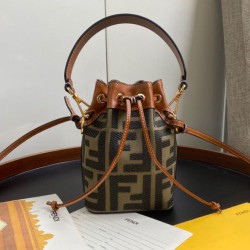 Replica Mon Tresor Canvas Mini Bag 8BS010 Coffee