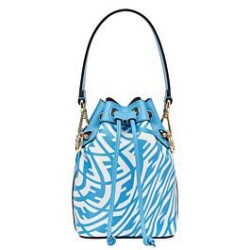 Fake Mon Tresor Glazed Canvas Mini-bag 8BS010 Blue Replica