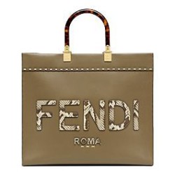 Replica Sunshine Medium Leather And Elaphe Shopper 8BH386 Khaki